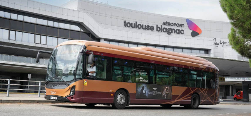 Bus à l'aéroport de Toulouse